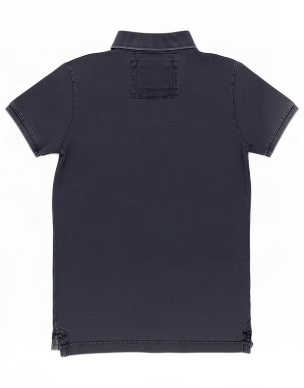 Superdry Mens Polo Shirt Medium Navy Blue Cotton
