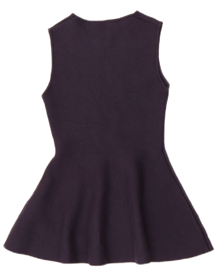 Damska tunika oversize bez rękawów Zara UK 10 Small, granatowa, wiskozowa