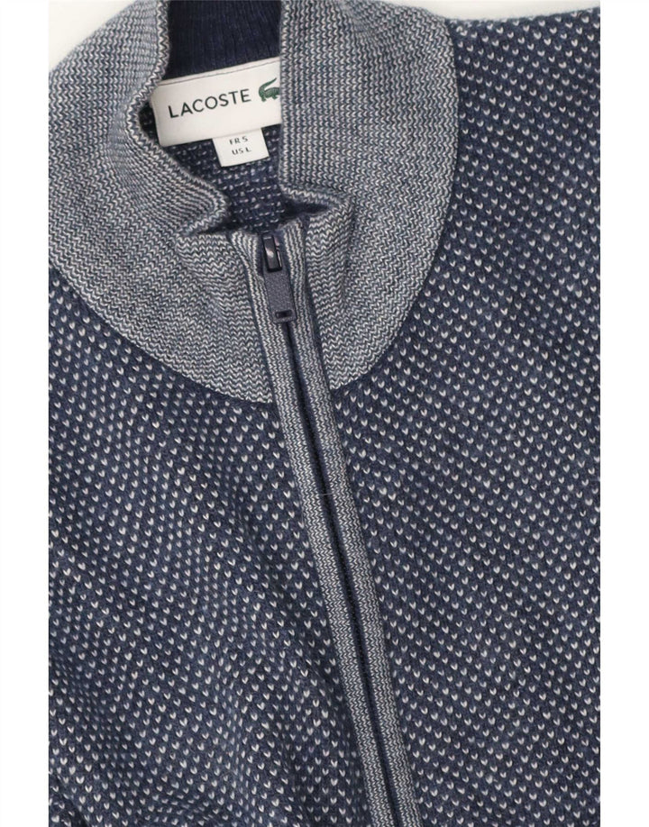 Lacoste Męski sweter rozpinany rozmiar 5, duży, granatowy, nakrapiany
