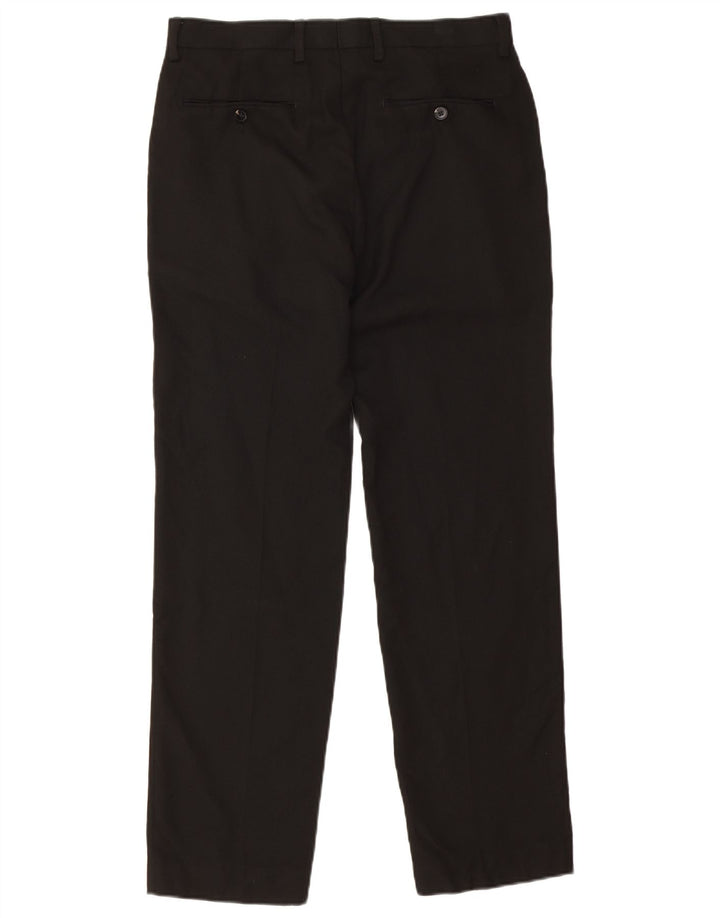 Damskie proste spodnie chino Marks & Spencer W32 L31 Czarny poliester