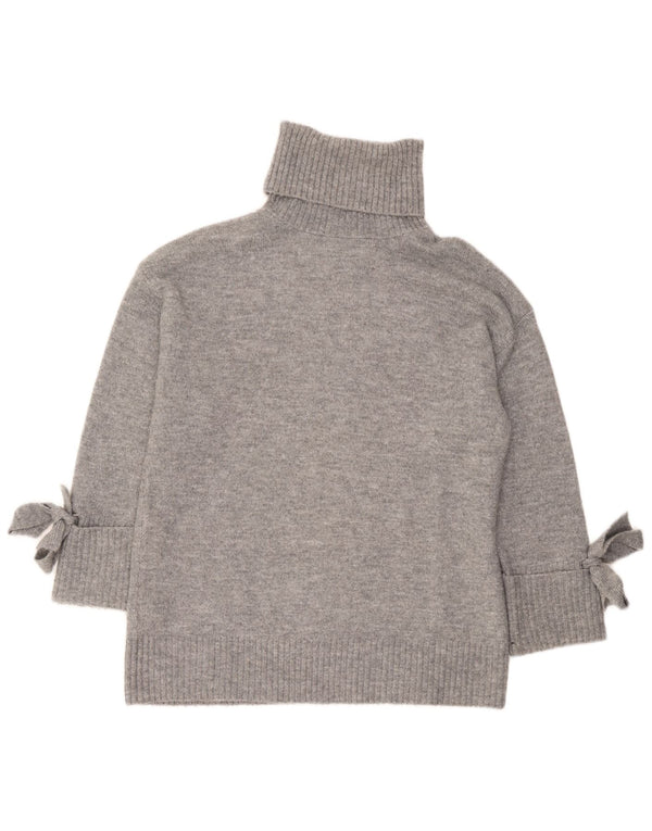Damski sweter oversize z golfem Zara UK 10 Small Grey Flecked