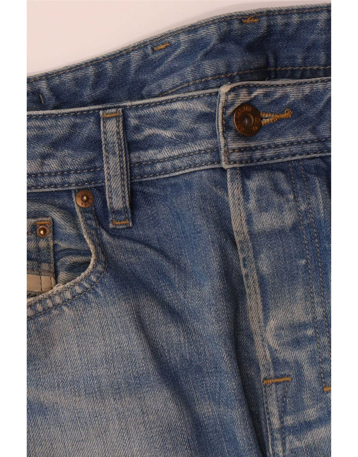 Diesel Męskie Zatiny Regular Bootcut Jeansy W30 L30 Niebieskie bawełniane