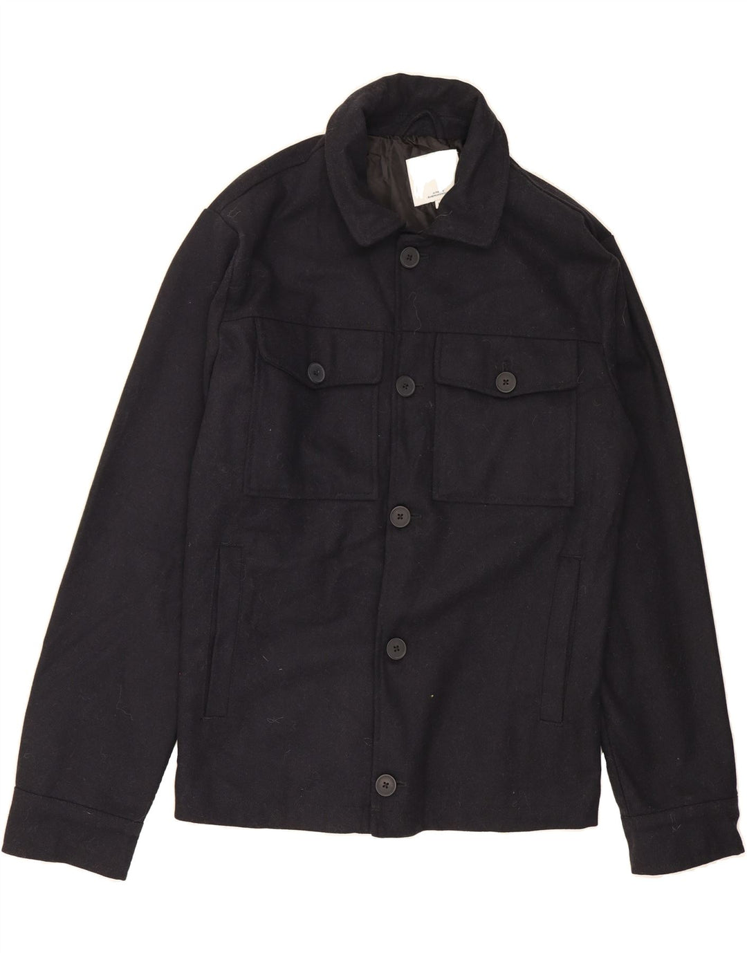 JACK & JONES Mens Utility Jacket UK 40 Large Black Polyester Vintage Jack & Jones and Second-Hand Jack & Jones from Messina Hembry 