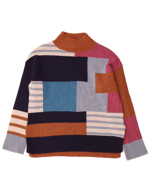 WHITE STUFF Damski sweter z golfem UK 8, mały, wielokolorowy