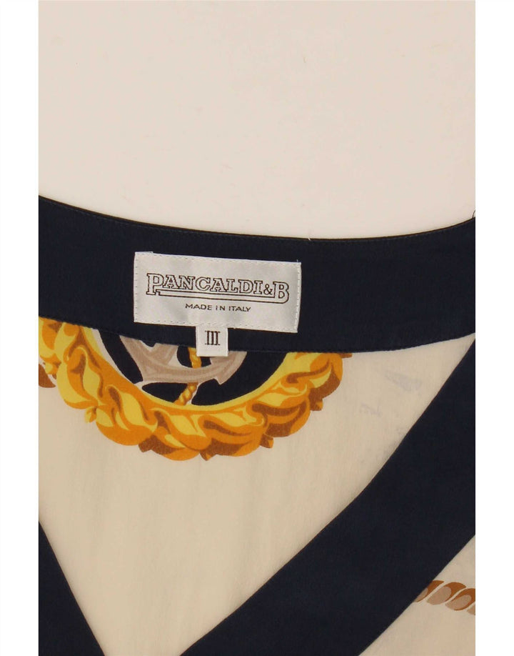 Damska bluzka graficzna Pancaldi & B Top UK 12 Medium Off White