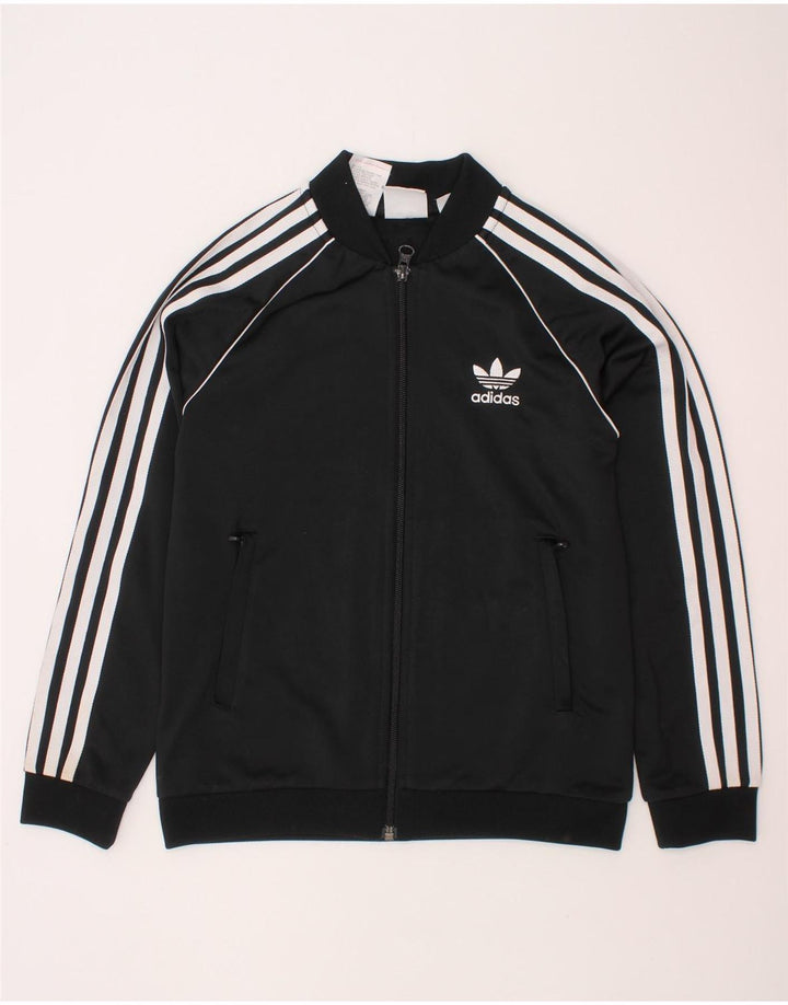 Chłopięca kurtka dresowa ADIDAS 9-10 lat, czarna, poliester