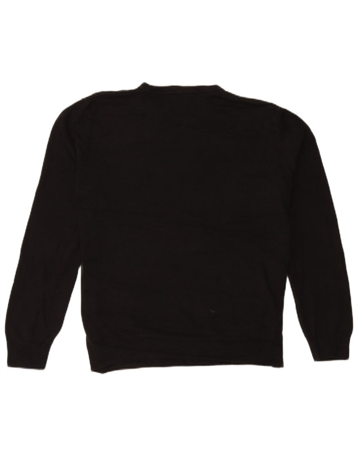 Marks & Spencer Damski sweter z okrągłym dekoltem XL, czarny akryl
