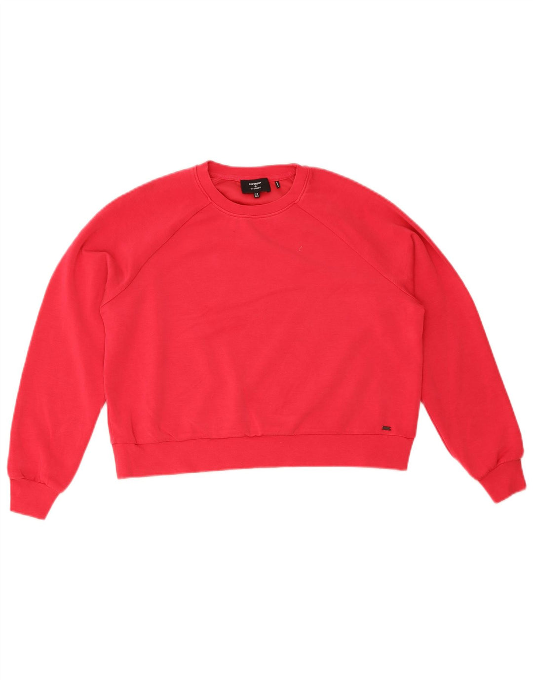 Damski sweter oversize Superdry Crop, UK 8, mały, czerwony poliester