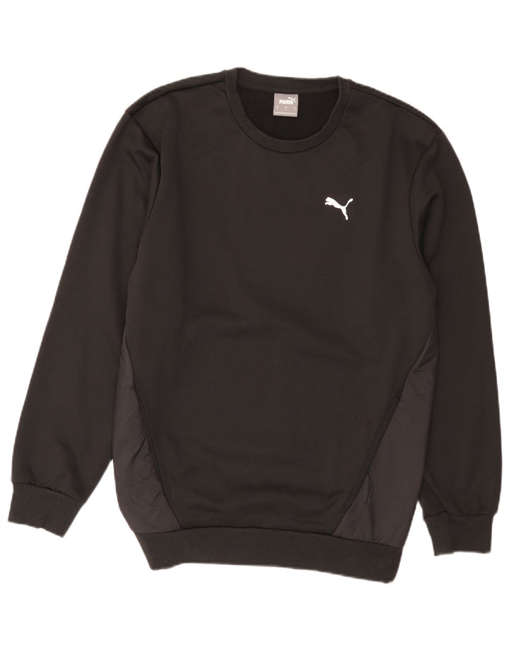 Męska bluza Puma, mała czarna, z blokami kolorów, bawełniana