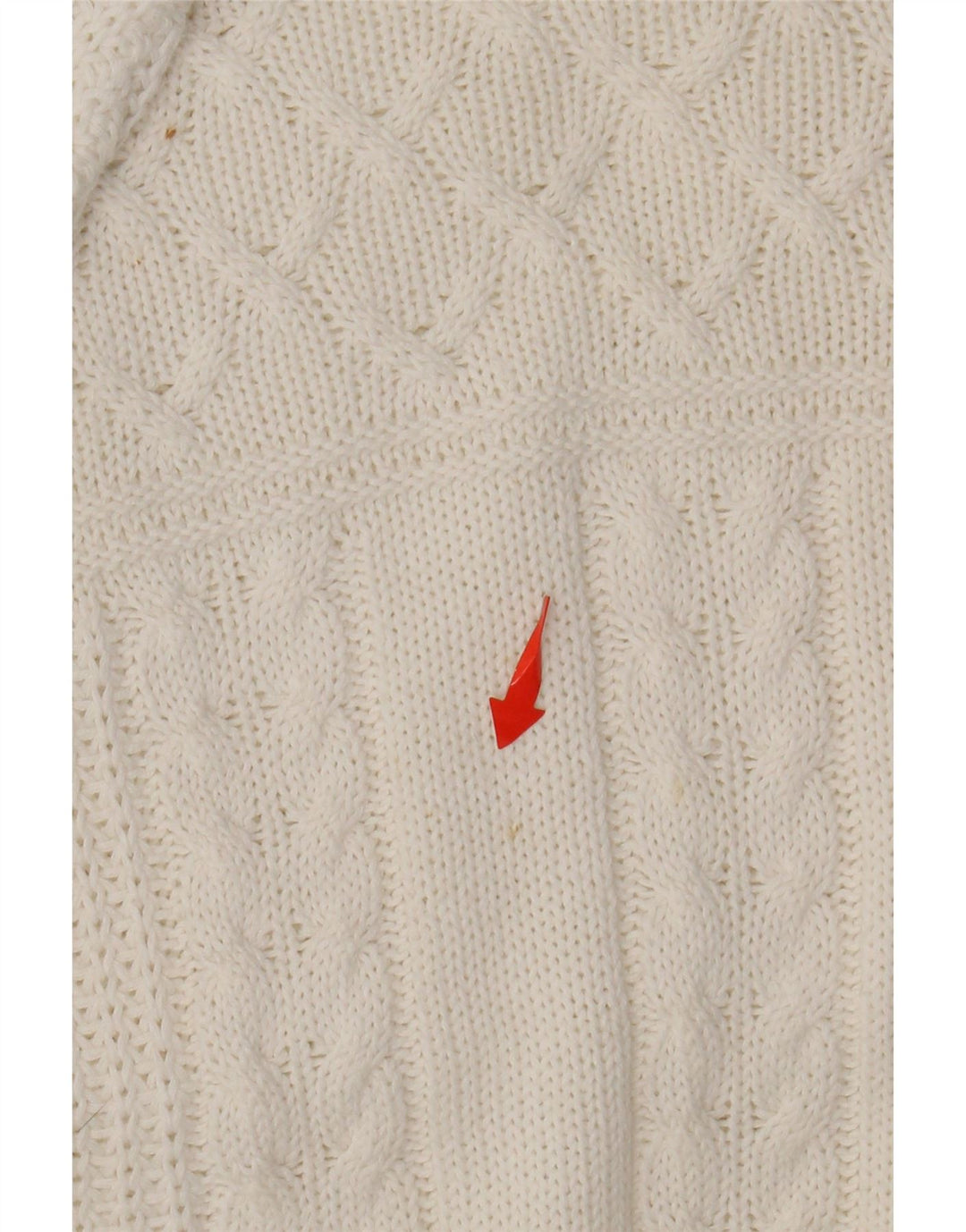 Sweter damski VINTAGE z dekoltem w łódkę UK 14, duży, biały