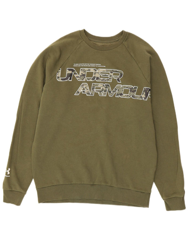 Męska bluza z grafiką Under Armour, średnia, bawełniana khaki