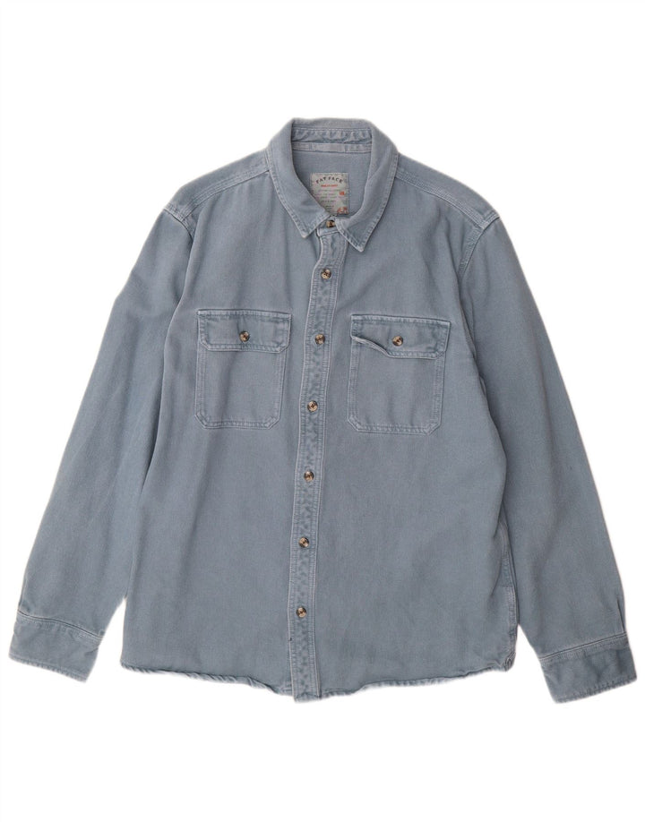 Męska koszula dżinsowa Fat Face, duża, niebieska, bawełniana