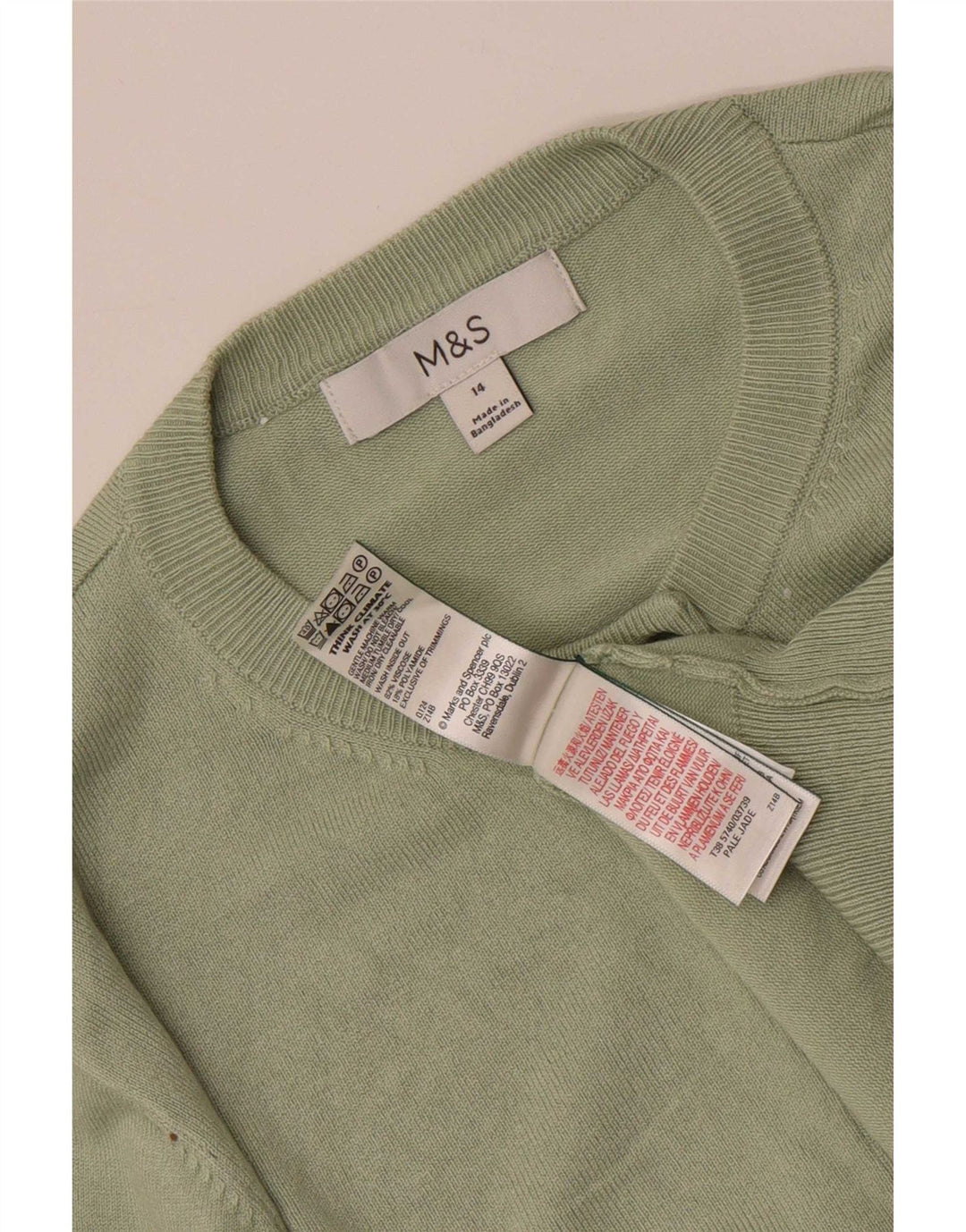 Sweter damski Marks & Spencer UK 14, średnio zielona wiskoza