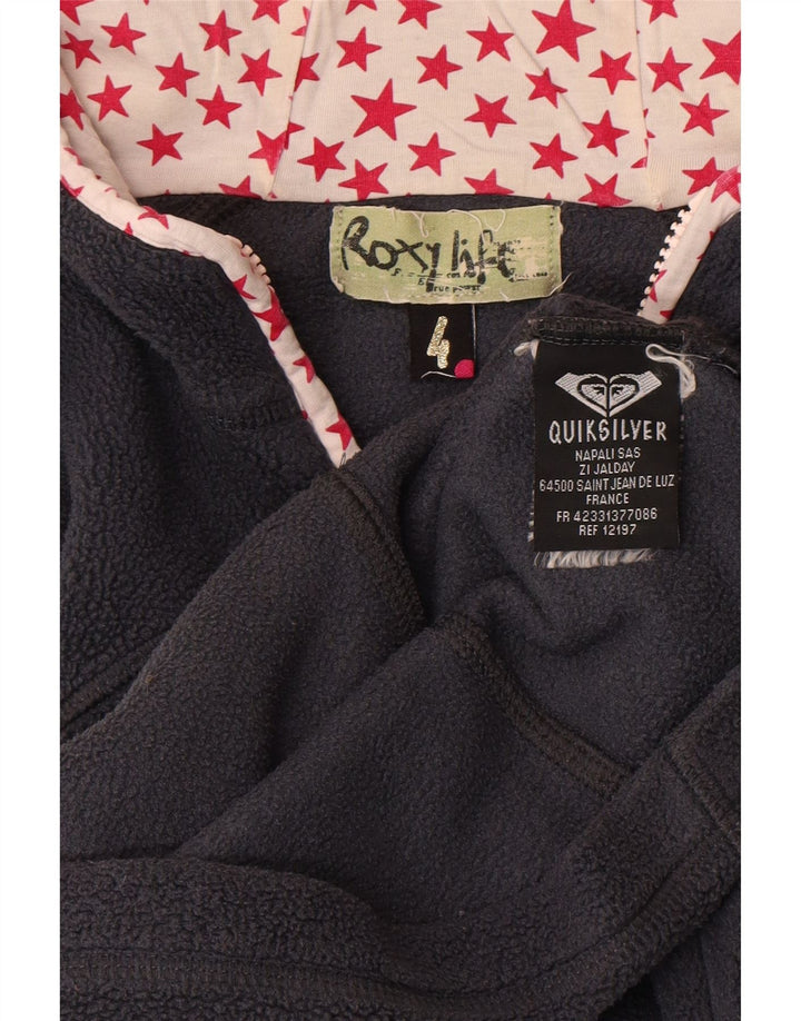 Damska kurtka polarowa z kapturem Roxy Quiksilver US 4, mała, granatowa, z poliestru