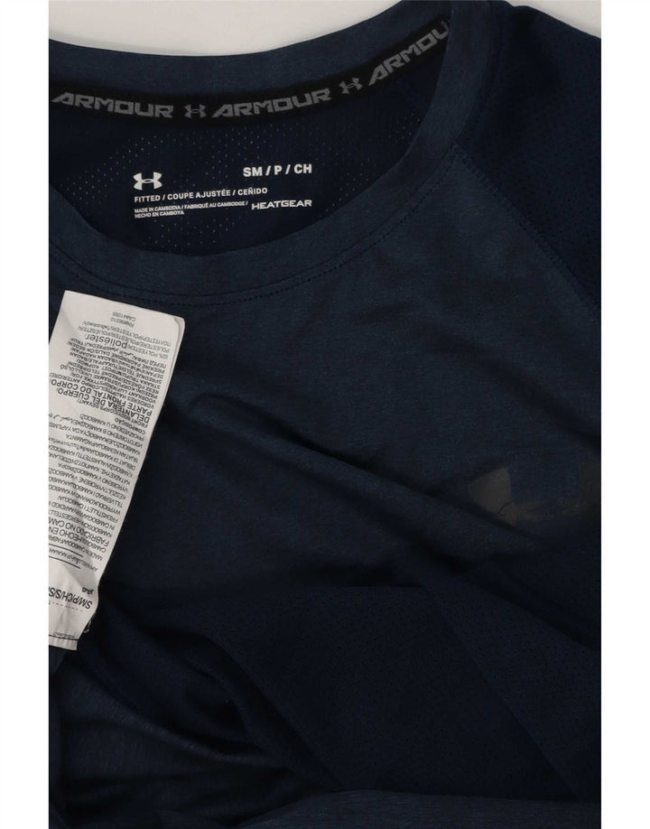 Męska koszulka t-shirt Under Armour Heat Gear, mała, granatowa, z poliestru