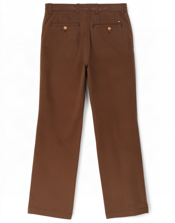 Tommy Hilfiger Mens Straight Chino Trousers W29 L30 Brown Cotton