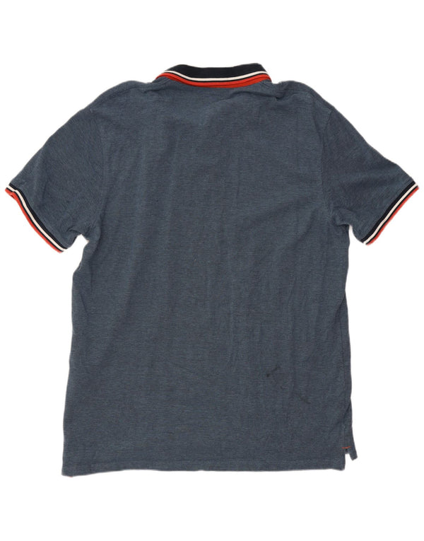 Męska koszulka polo Jack & Jones, 2XL, niebieska, bawełniana w plamki