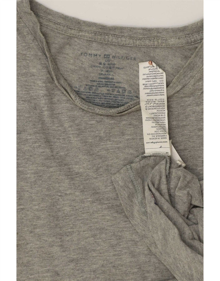 T-shirt męski Tommy Hilfiger, duży, szary, bawełniany