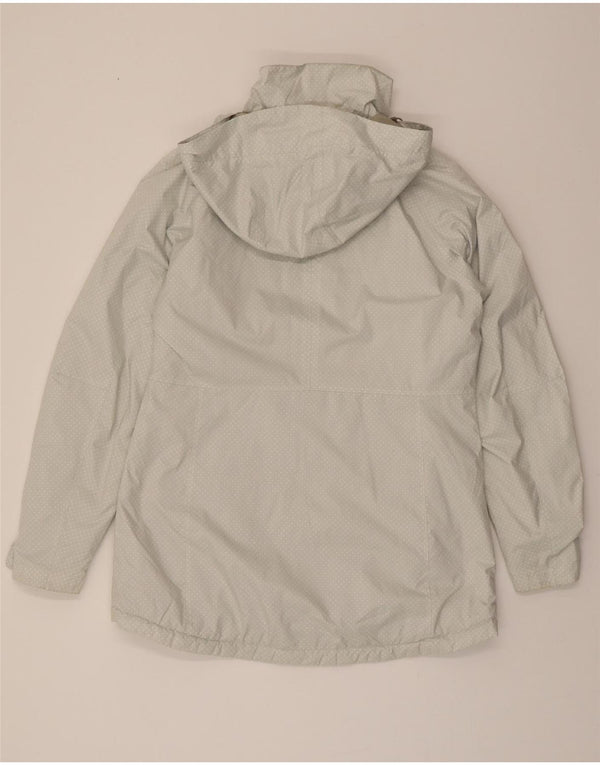 COLUMBIA Womens Omni-Tech Windbreaker Coat UK 14 Medium White Spotted