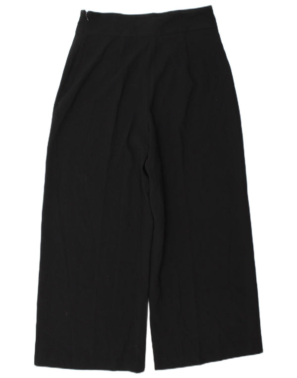 Zara Womens High Waist Wide Leg Casual Trousers Medium W28 L26 Black