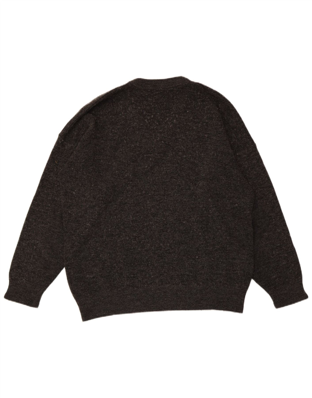 Męski sweter LACOSTE z dekoltem w kształcie litery V, rozmiar 6 XL, szara wełna