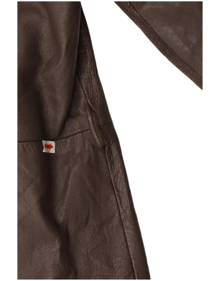 Vintage męska skórzana kurtka wojskowa IT 56 3XL szara skóra