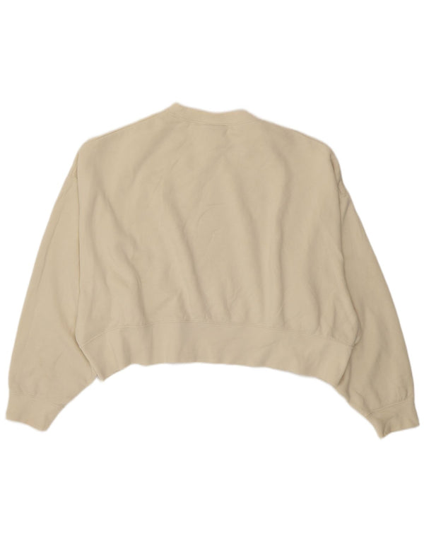 Damska bluza dresowa Nike Crop Oversize UK 14, średnia, biała, bawełniana