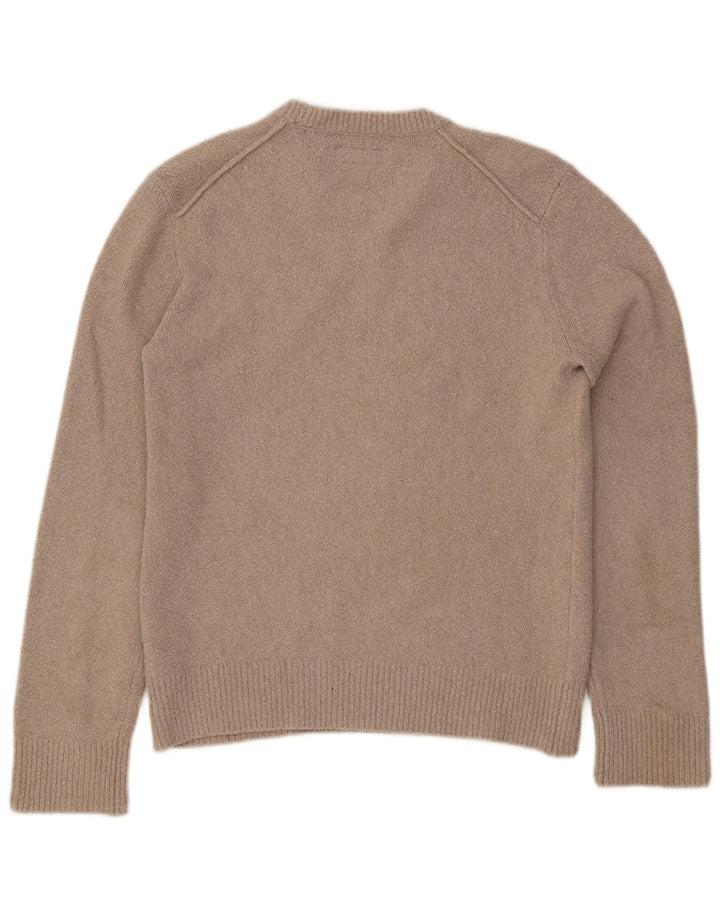 Męski sweter z okrągłym dekoltem ALL SAINTS, mały, beżowy, bawełniany
