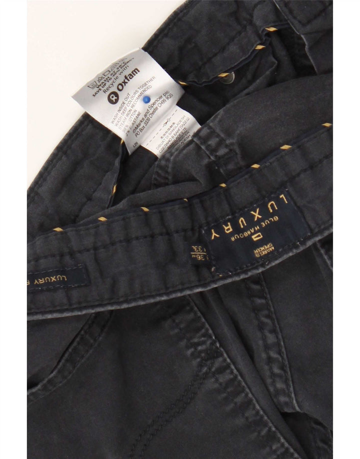 Męskie spodnie casual Marks & Spencer Blue Harbor W36 L33 granatowe