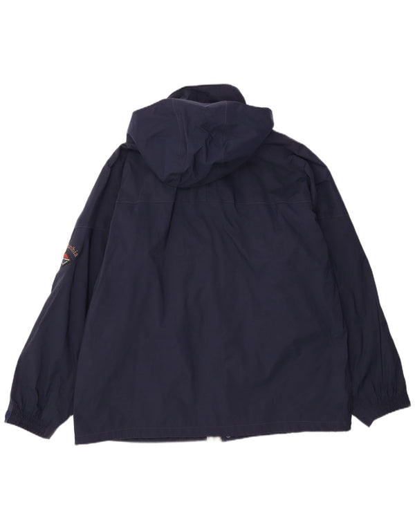 Męska kurtka wiatrówka z kapturem, oversize, Columbia, UK 42 XL, granatowy nylon