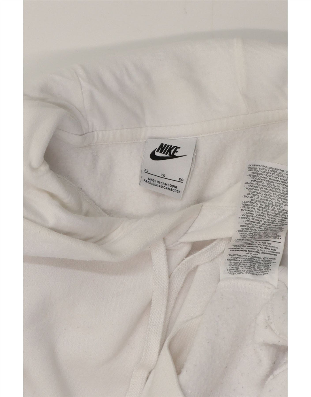 Męski sweter z kapturem NIKE XL, biała, bawełniana
