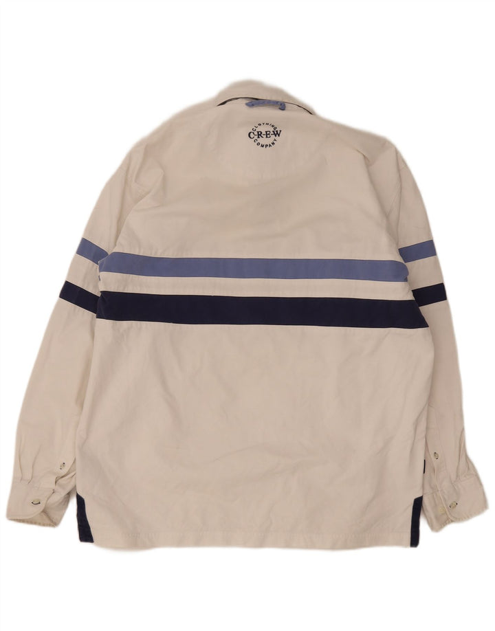 Crew Clothing Męska koszula pulowerowa, duża, bawełniana w białe paski