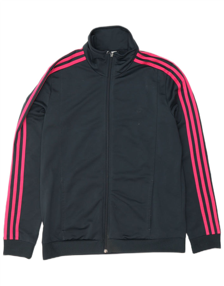 Damska bluza dresowa Adidas UK 12/14 Średni granatowy poliester