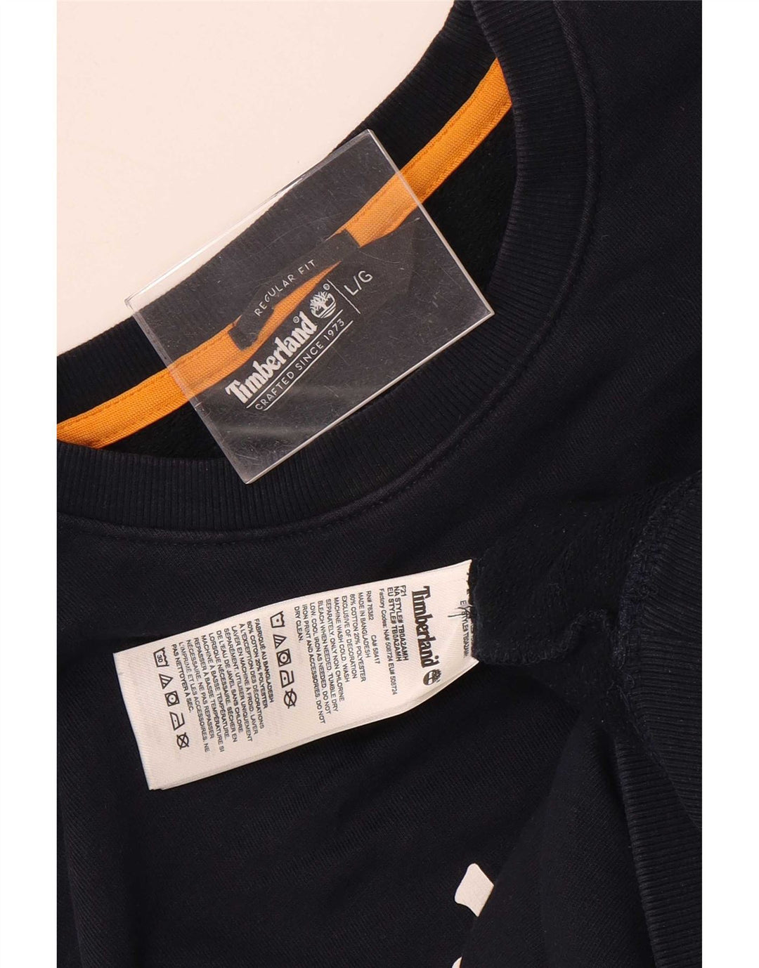 Męska bluza Timberland z grafiką o regularnym kroju, duża, granatowa