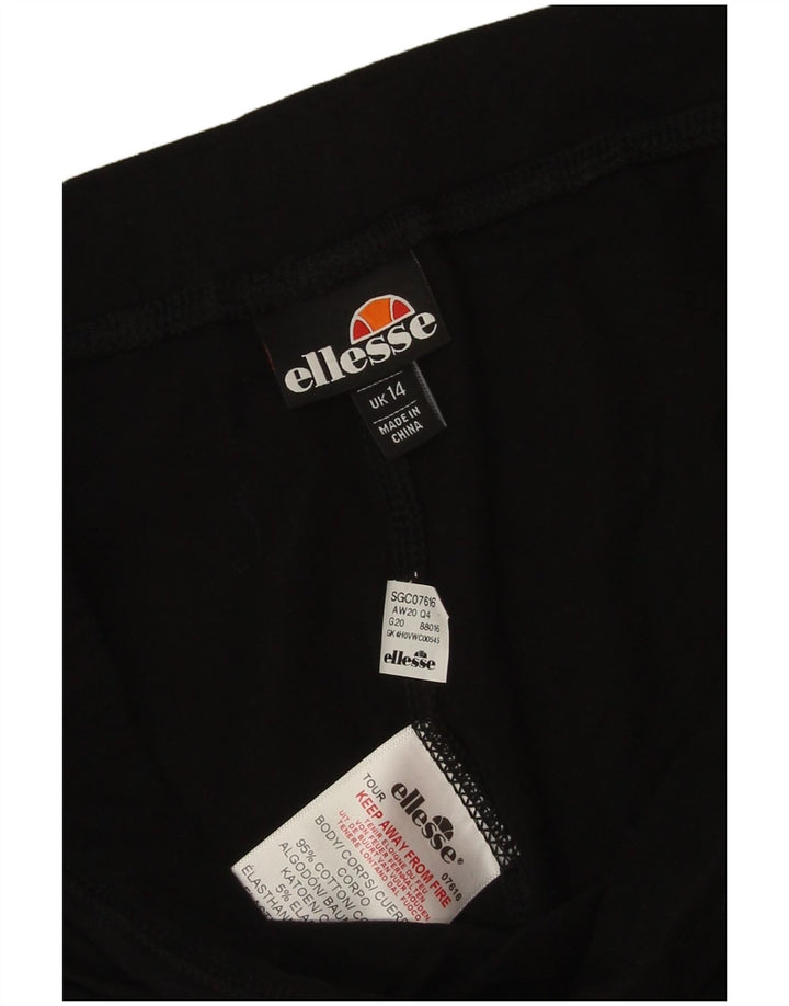 Damskie spodenki sportowe Ellesse Graphic UK 14, średnia czarna bawełna