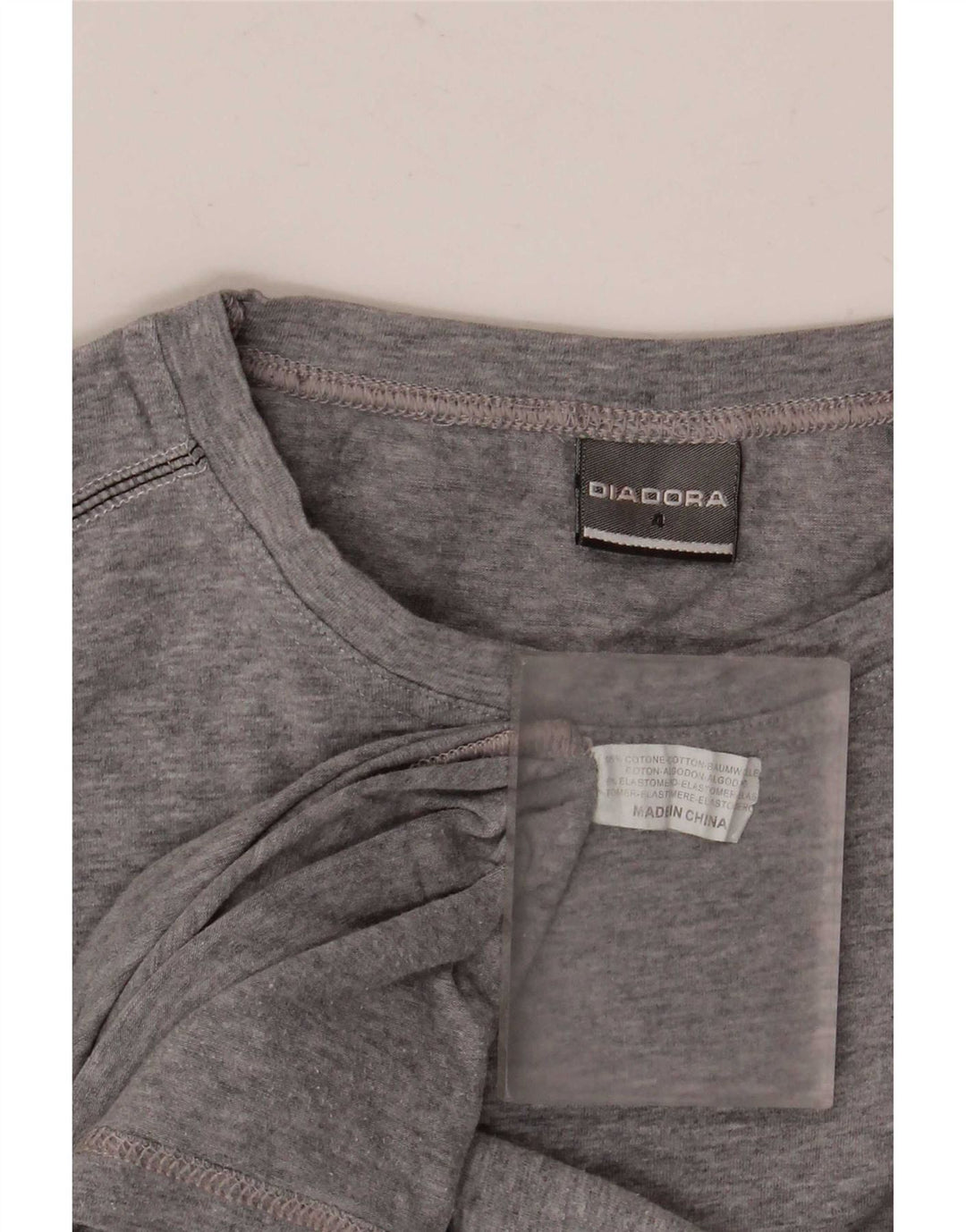T-shirt męski Diadora Top, średnioszary, bawełniany w cętki