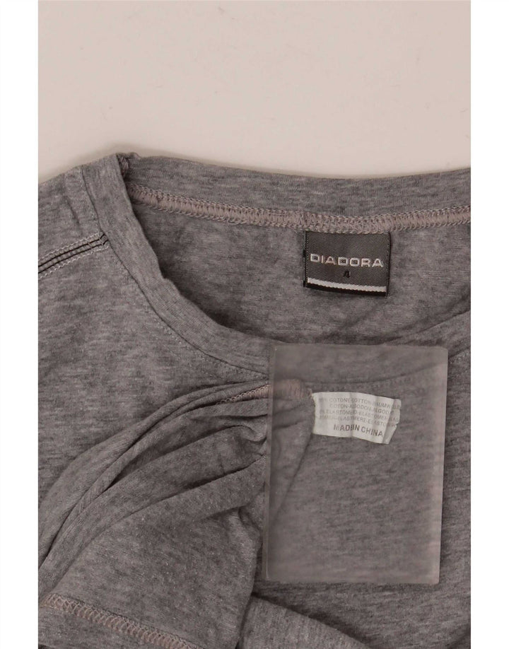 T-shirt męski Diadora Top, średnioszary, bawełniany w cętki