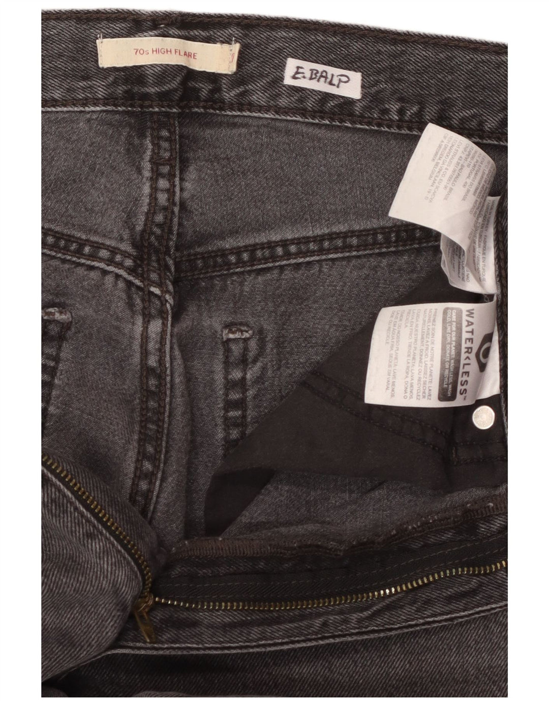 Damskie jeansy Levi's z wysokim stanem i rozkloszowanymi kieszeniami W27 L32 szare