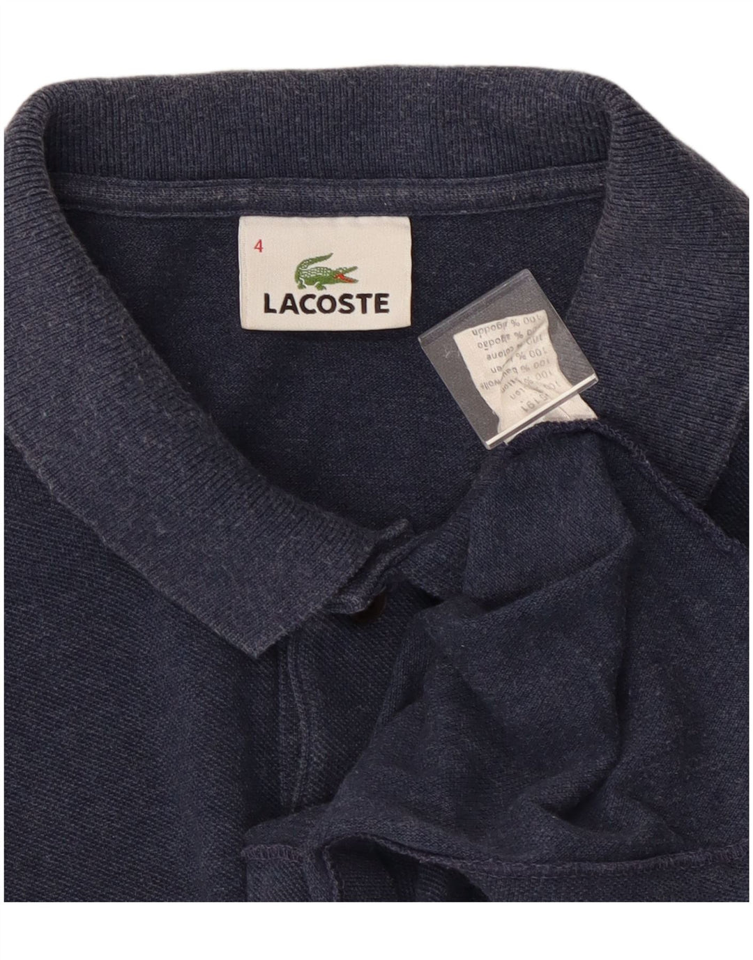Męska koszulka polo Lacoste, rozmiar 4, średnia, granatowa, bawełniana