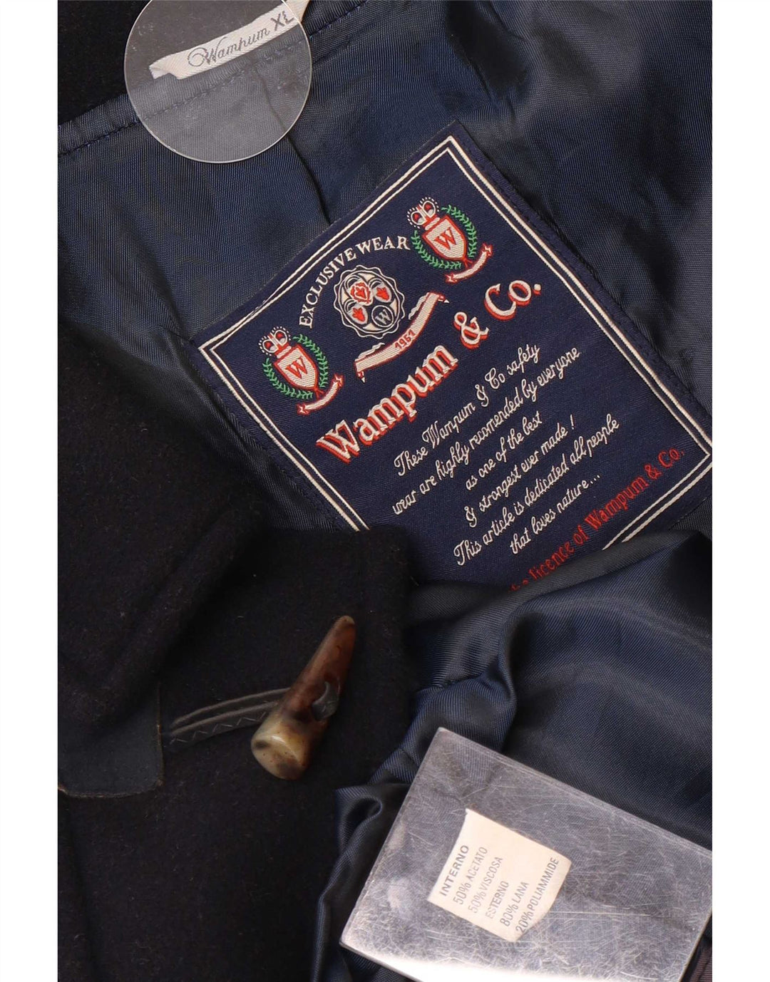 Wampum Męski budrysówka UK 42 XL Granatowa wełna