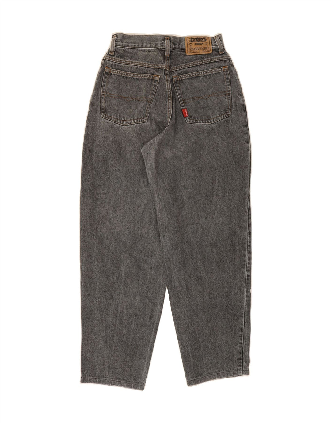 BIG STAR Womens High Rise Tapered Jeans W26 L30 Grey Vintage Big Star and Second-Hand Big Star from Messina Hembry 