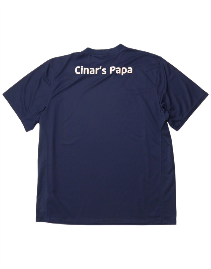 Męski T-shirt z grafiką NIKE Dri Fit, 2XL, granatowy, poliester