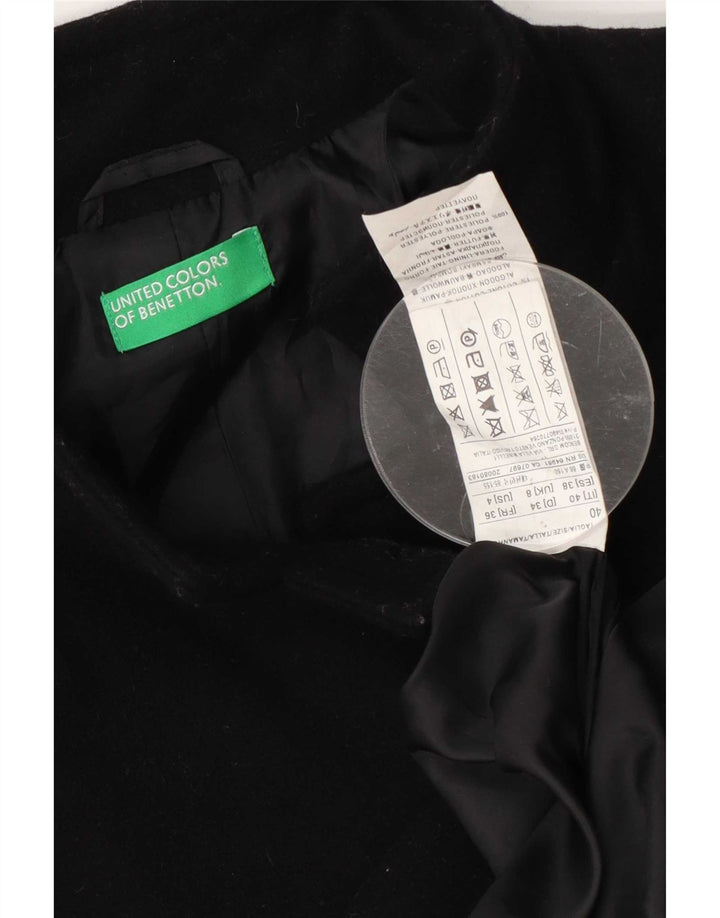 Płaszcz damski Benetton UK 8 Small Black Wool