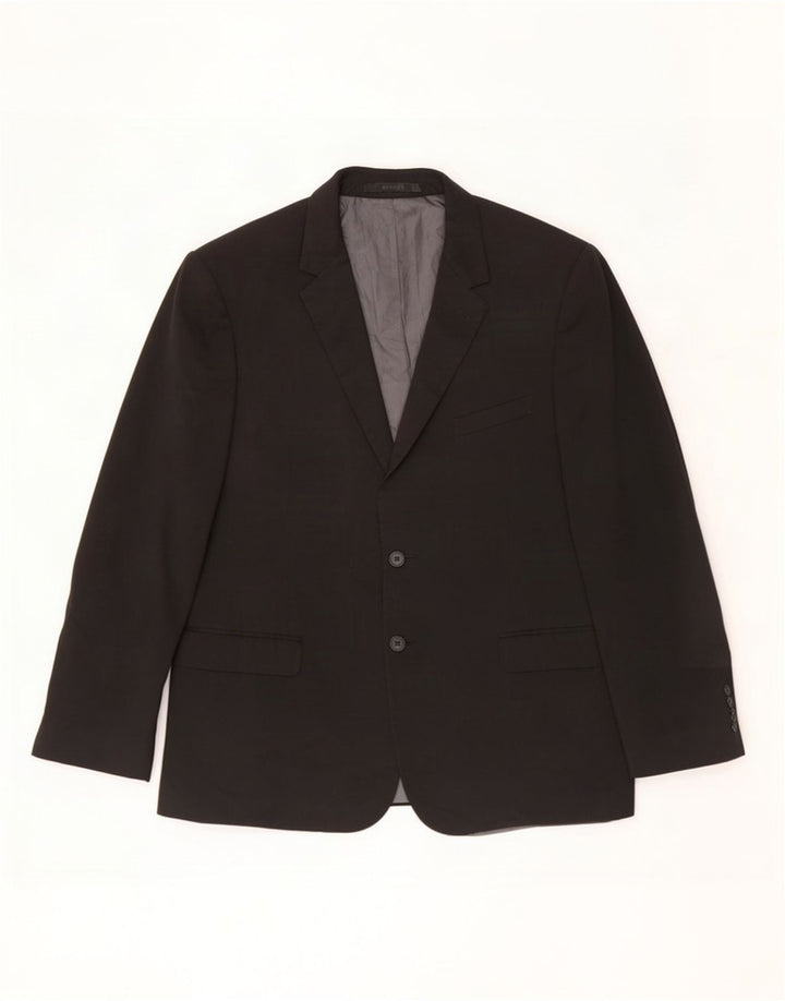 Marks & Spencer Męska marynarka zapinana na 2 guziki, UK 44 XL, czarny poliester