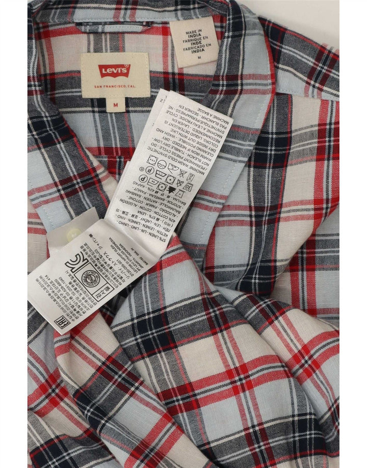Lniana koszula męska Levi's w średnią wielobarwną kratkę