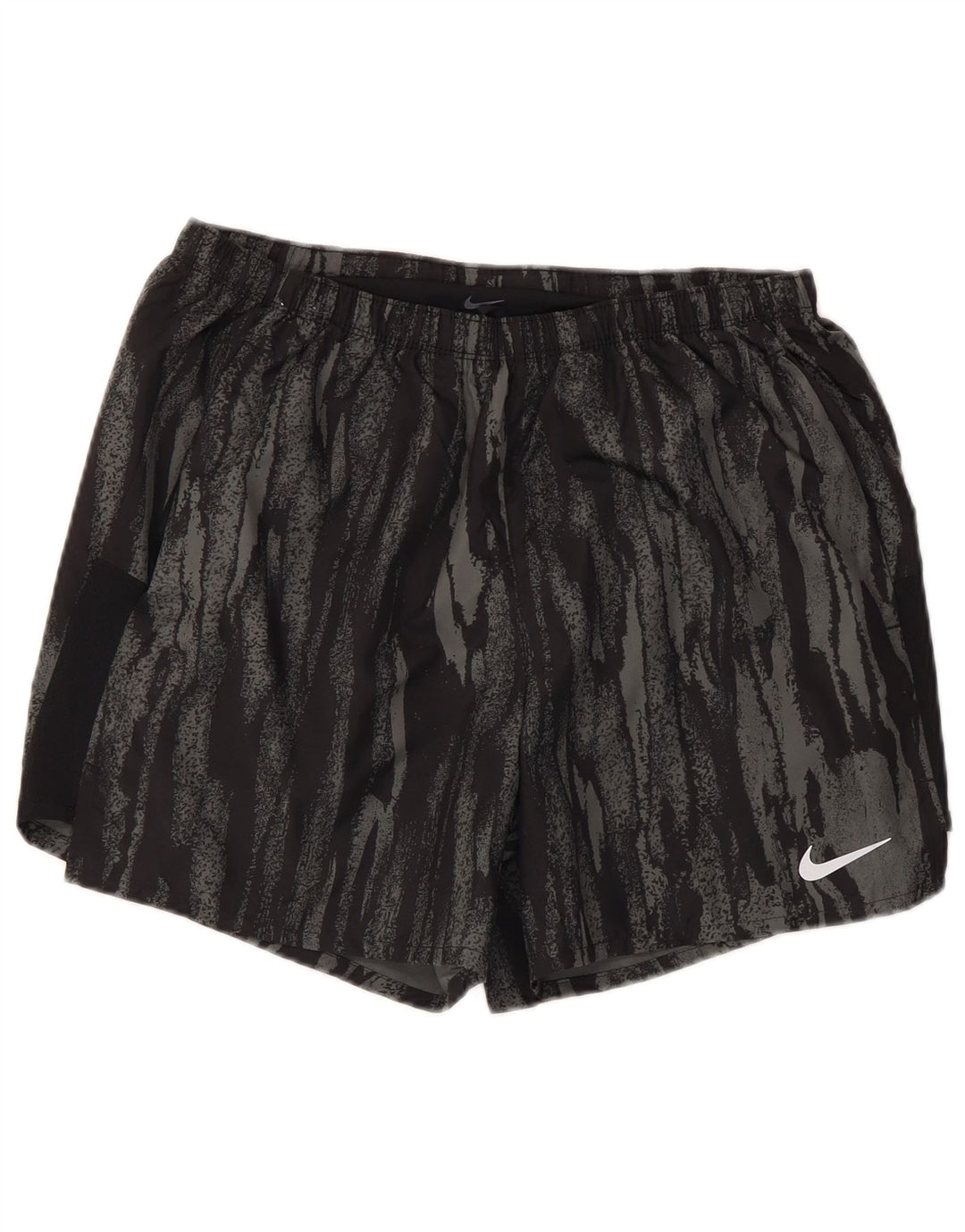 Męskie spodenki sportowe Nike Dri Fit z abstrakcyjnym wzorem, średni czarny poliester