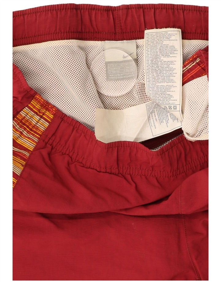 Męskie spodenki kąpielowe NIKE, duże, nylonowe prążki, w kolorze czerwonym