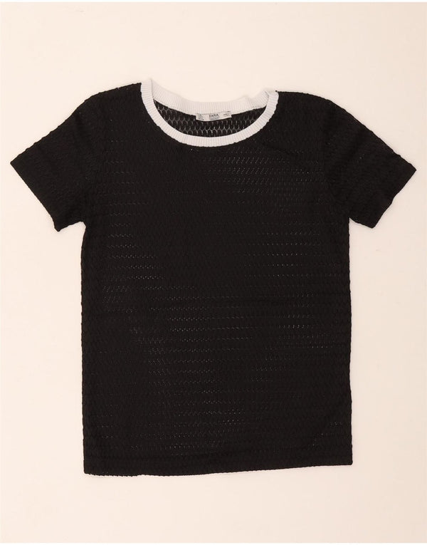 Damska koszulka Zara See Through Top UK 10 Small Black