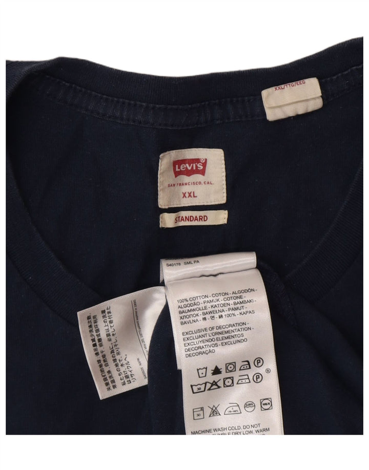 Koszulka męska Levi's Standard Top 2XL Granatowa, bawełniana