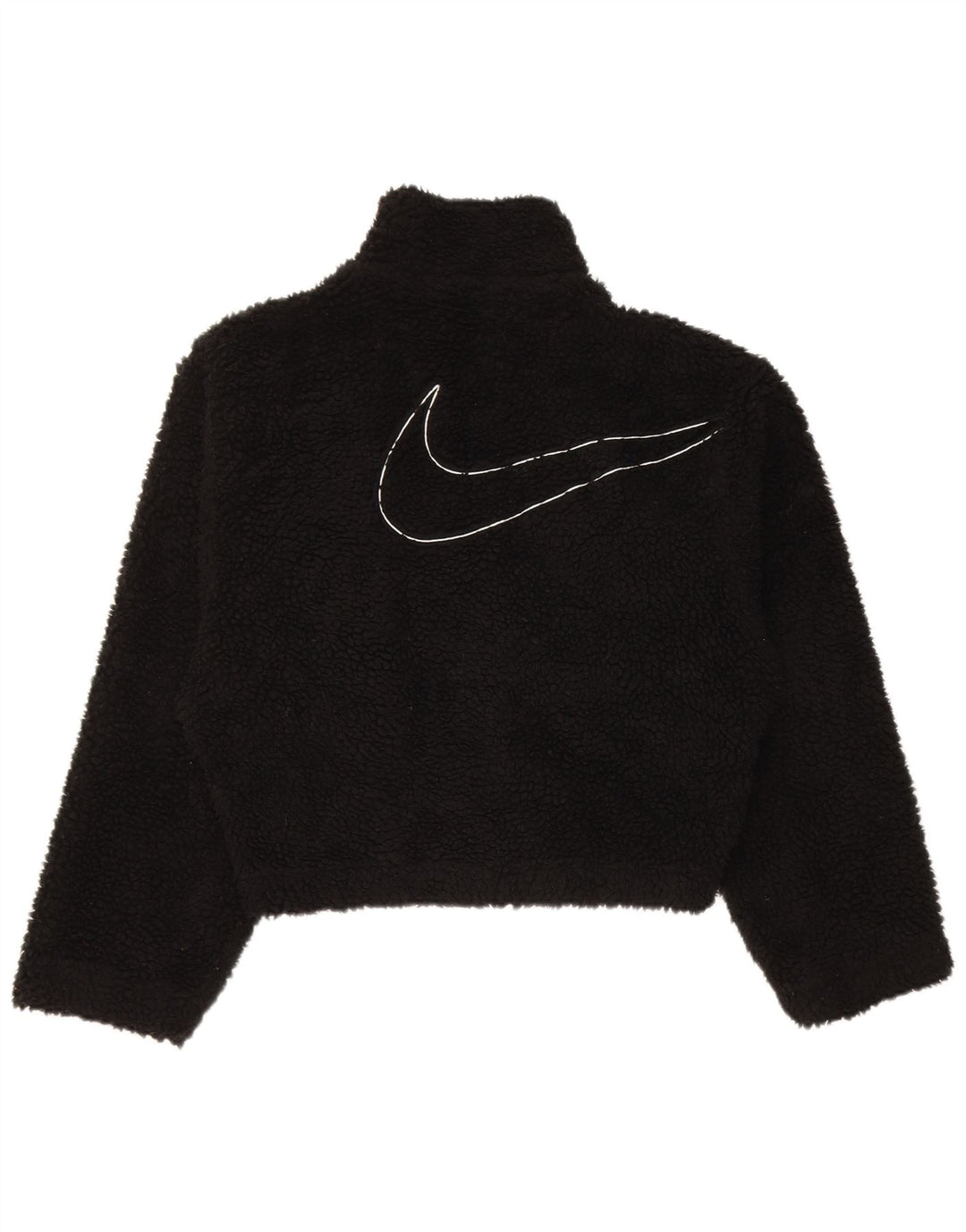 Damska kurtka polarowa Nike Graphic Oversized UK 6 XS, czarna, poliestrowa
